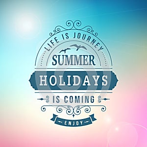 Summer holidays coming curl poster