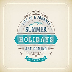 Summer holidays coming curl poster