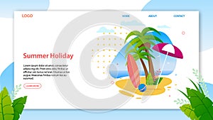 Summer Holidays on Tropical Island Landing Page