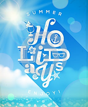 Summer holidays type design