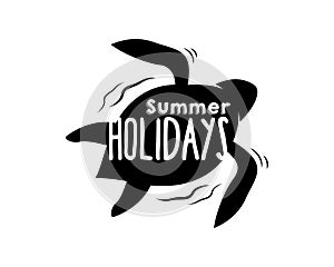 Summer Holidays. Vector silhouette design