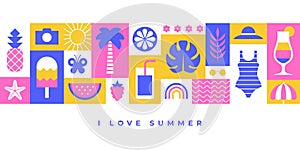 Summer horizontal banner