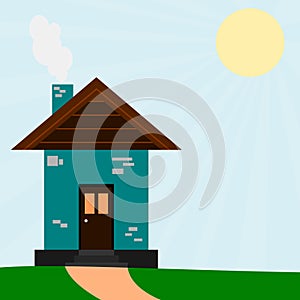 Summer house vector illustration