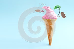 Summer ice cream concept