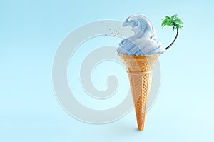 Summer ice cream surf concept