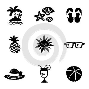 Summer Icon Set and Signs