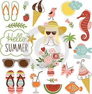 Summer icon set