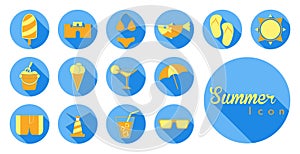 Summer icon and symbol