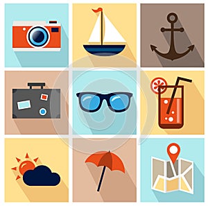 Summer Icons - Flat Design