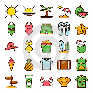 Summer icons pack