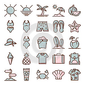 Summer icons pack