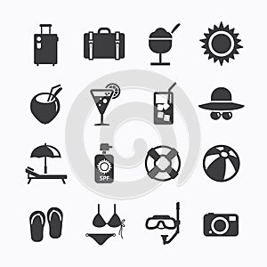 Summer Icons Set design. Icons for web design and infographic.Vector illustration.