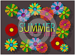 The summer image consists of the words `summer` and `time`.