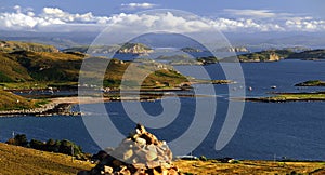 Summer Islands cairn, Coigach, Scotland photo