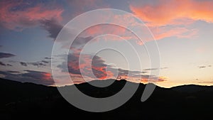 Summer Italian Sunset Skyscape Clouds Mountains