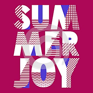 Summer Joy T-shirt Typography, Vector Illustration