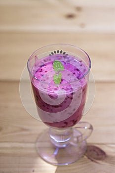 Summer juicy berry smoothie cocktail