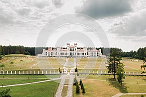 Summer Kossovsky Castle in Belarus.Puslovsky Palace photo