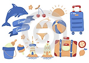 Summer label Vector Logo for banner