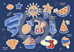 Summer label Vector Logo for banner