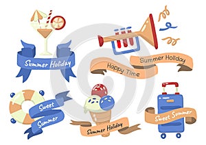 Summer label Vector Logo for banner