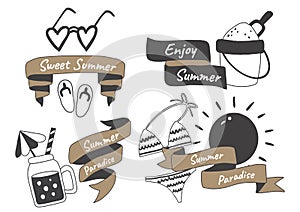 Summer label Vector Logo for banner