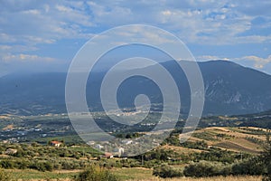 Summer landscape in Abruzzi near Pietranico