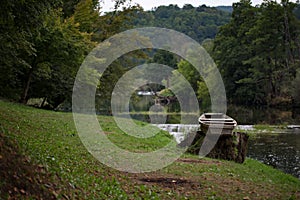 Summer Landscape. Beautiful river Dobra in Croatia