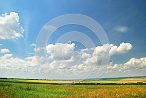 Summer landscape with the beautiful sky