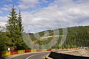 Summer landscape of Belis-Fantanele dam lake, Apuseni Mountains, Ocidental Carpathians, Romania, Europe. photo