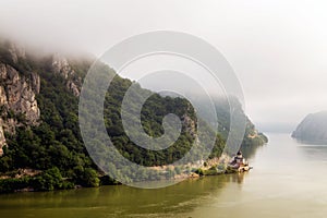 Summer landscape of Danube Gorge, Romania