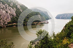 Summer landscape of Danube Gorge, Romania
