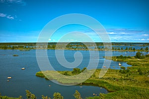 Summer landscape in FInland, Mustasaari. Beautiful nature