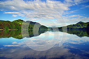 Summer landscape of Firiza Lake in Maramures County.Romania