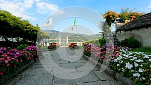 Summer Landscape with Flowers on Lake Orta Italy - 5K