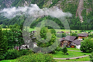 Summer landscape of Heiligenblut am Grossglockner village in Austria.