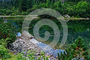 Summer landscape of High Tatras, Slovakia - Poprad lake