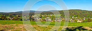 Summer landscape of Jizera Mountains from Bedrichov, Czech Republic