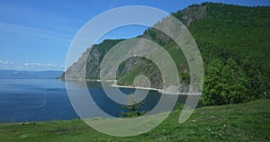 Summer landscape on Lake Baikal. Russia.