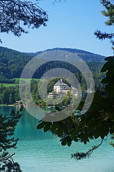 Summer landscape. Lake Fuschlsee, Salzburg