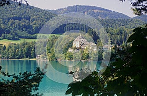 Summer landscape. Lake Fuschlsee, Salzburg