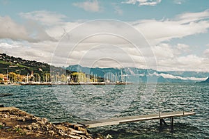 Summer landscape of Lake Geneva