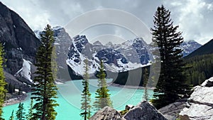 Summer landscape in Moraine lake, Banff National Park, Canada