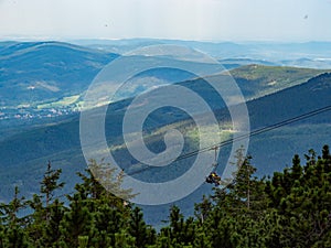 Summer landscape of mountains in Karkonosze National Park. ..