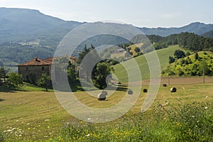 Summer landscape near Bagno di Romagna, in the Appennino