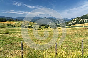 Summer landscape near Bagno di Romagna, in the Appennino