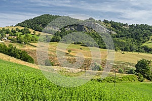 Summer landscape near Bagno di Romagna, in the Appennino