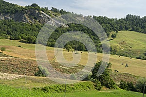 Summer landscape near Bagno di Romagna, in the Appennino