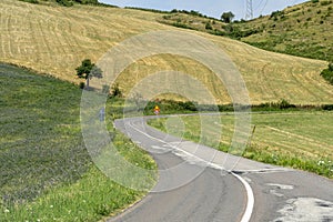 Summer landscape near Bagno di Romagna, in the Appennino