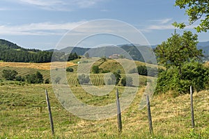 Summer landscape near Bagno di Romagna, in the Appennino